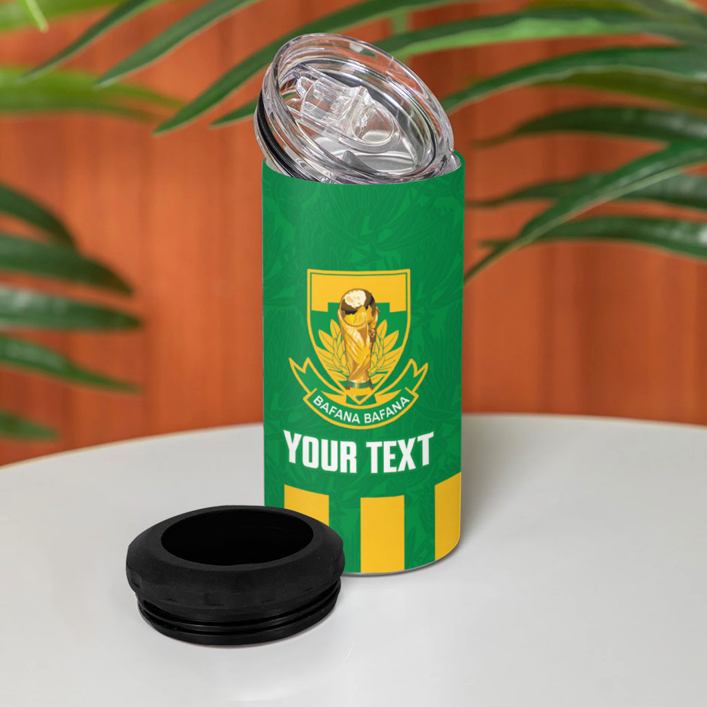 South Africa Soccer 2026 Custom 4 in 1 Can Cooler Tumbler Bafana Bafana Kaofela Protea Green