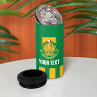 South Africa Soccer 2026 Custom 4 in 1 Can Cooler Tumbler Bafana Bafana Kaofela Protea Green