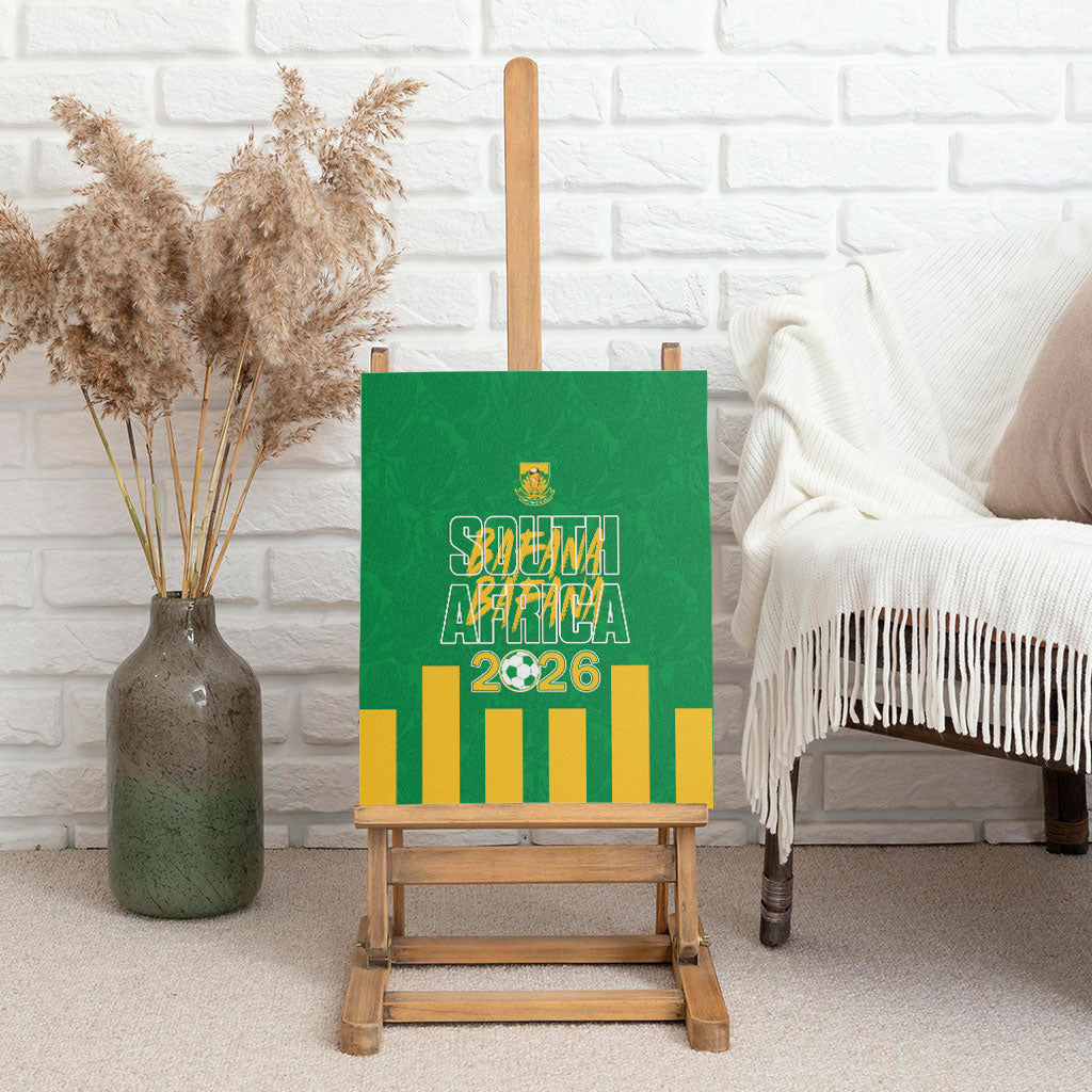 South Africa Soccer 2026 Canvas Wall Art Bafana Bafana Kaofela Protea Green