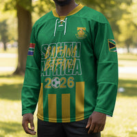 South Africa Soccer 2026 Custom Hockey Jersey Bafana Bafana Kaofela Protea Green