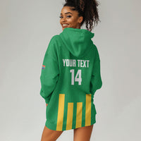 South Africa Soccer 2026 Custom Hoodie Dress Bafana Bafana Kaofela Protea Green