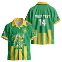 South Africa Soccer 2026 Custom Kid Hawaiian Shirt Bafana Bafana Kaofela Protea Green LT14