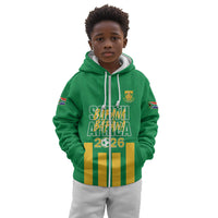 South Africa Soccer 2026 Custom Kid Hoodie Bafana Bafana Kaofela Protea Green