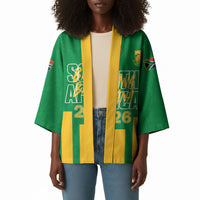 South Africa Soccer 2026 Custom Kimono Bafana Bafana Kaofela Protea Green