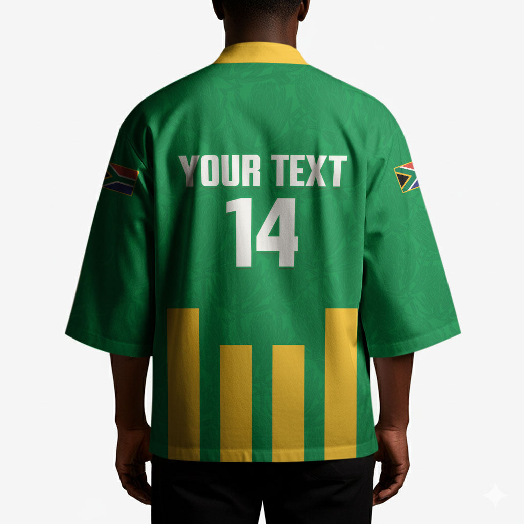 South Africa Soccer 2026 Custom Kimono Bafana Bafana Kaofela Protea Green