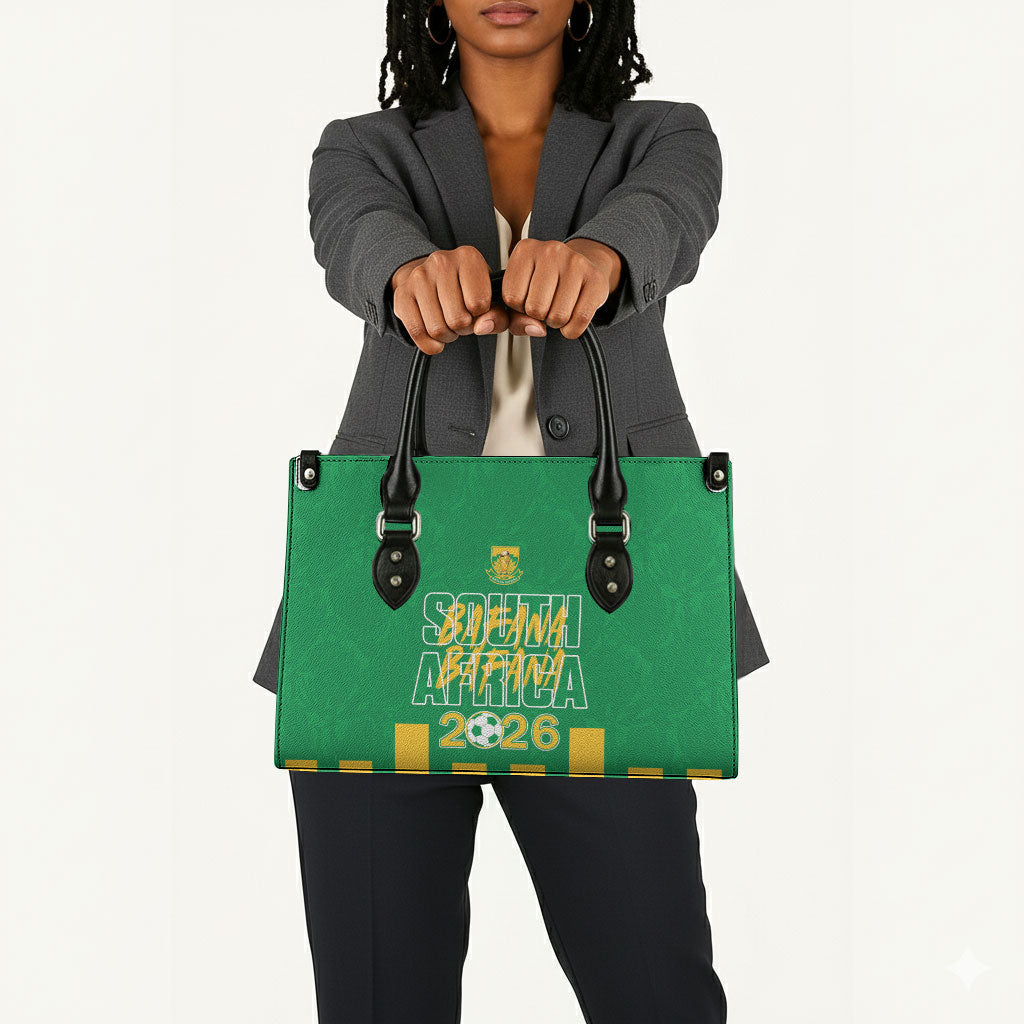 South Africa Soccer 2026 Leather Bag Bafana Bafana Kaofela Protea Green