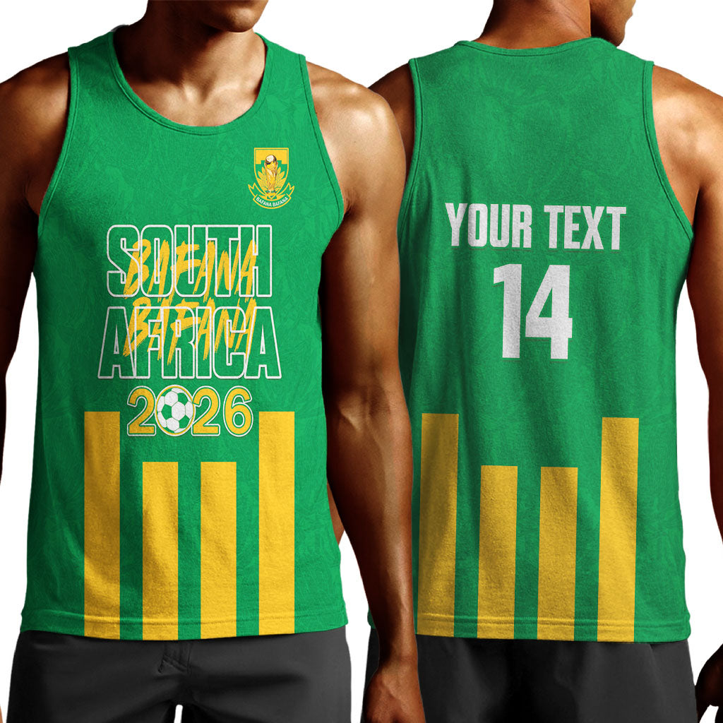 South Africa Soccer 2026 Custom Men Tank Top Bafana Bafana Kaofela Protea Green