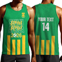 South Africa Soccer 2026 Custom Men Tank Top Bafana Bafana Kaofela Protea Green