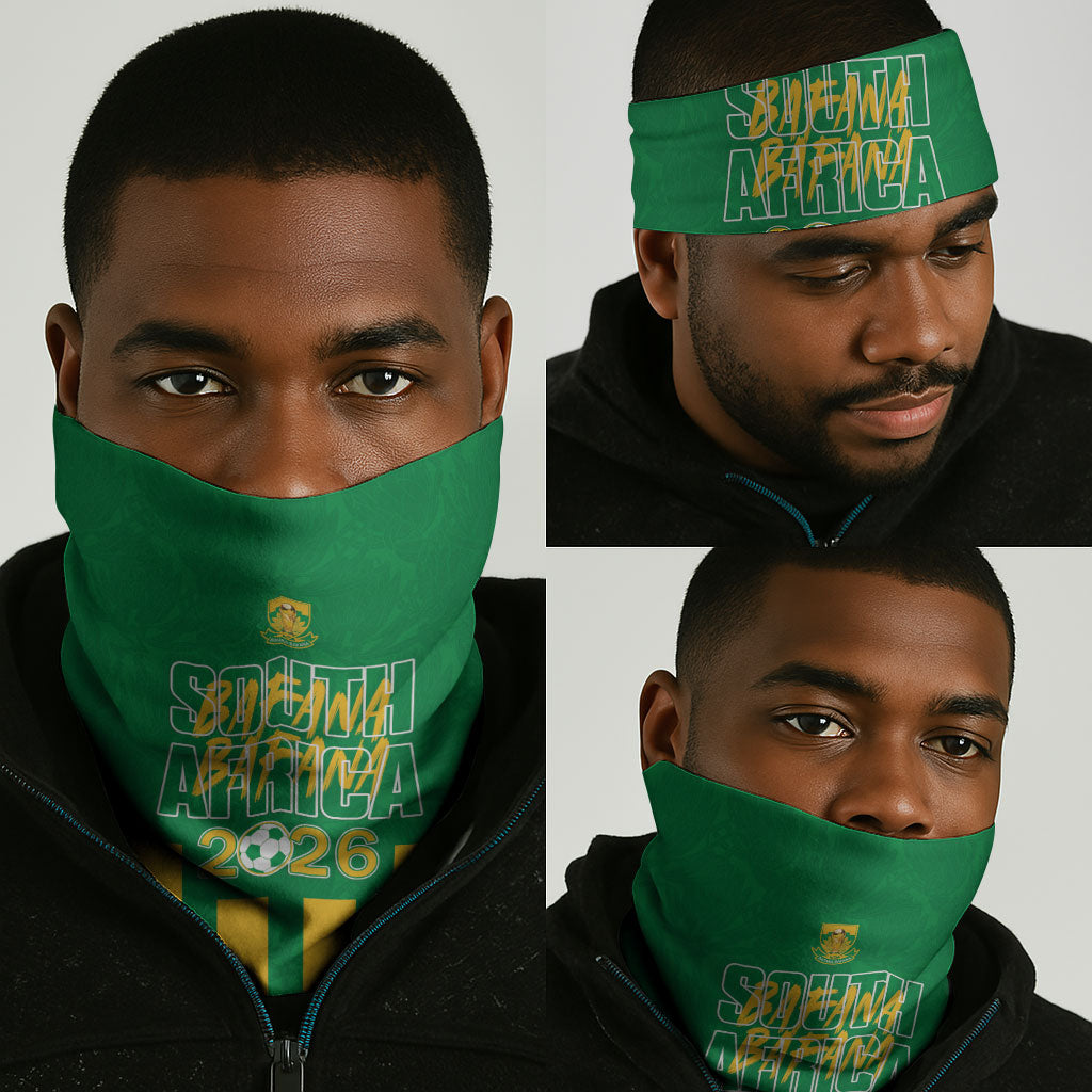 South Africa Soccer 2026 Neck Gaiter Bafana Bafana Kaofela Protea Green