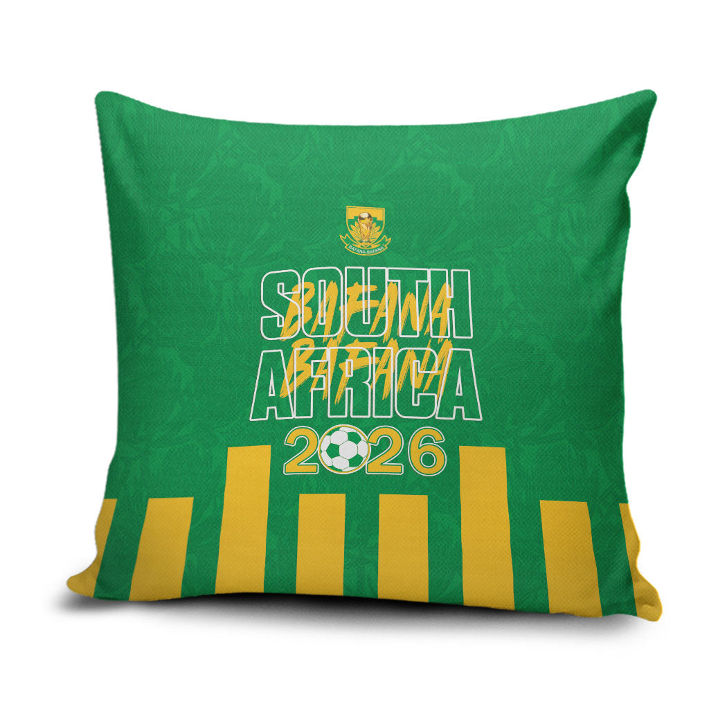 South Africa Soccer 2026 Pillow Cover Bafana Bafana Kaofela Protea Green