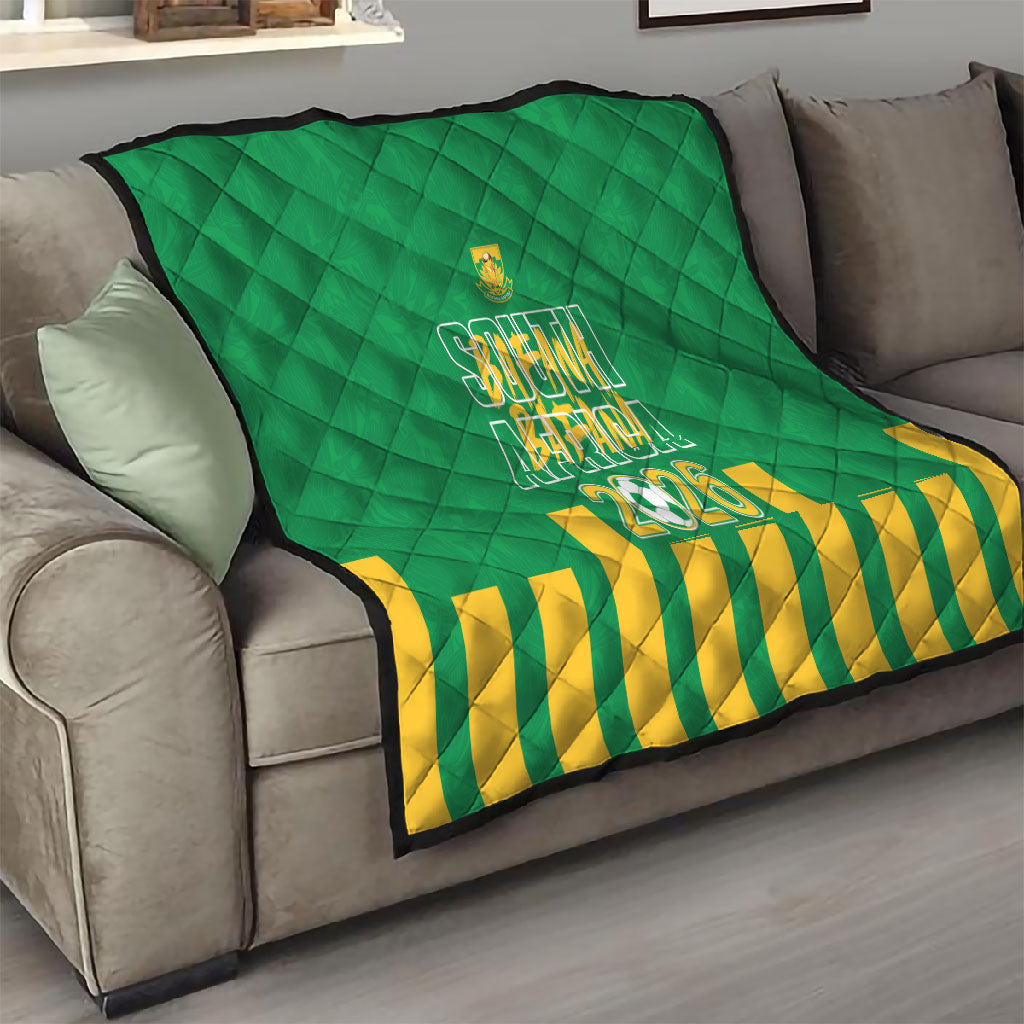 South Africa Soccer 2026 Quilt Bafana Bafana Kaofela Protea Green