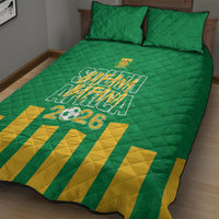 South Africa Soccer 2026 Quilt Bed Set Bafana Bafana Kaofela Protea Green