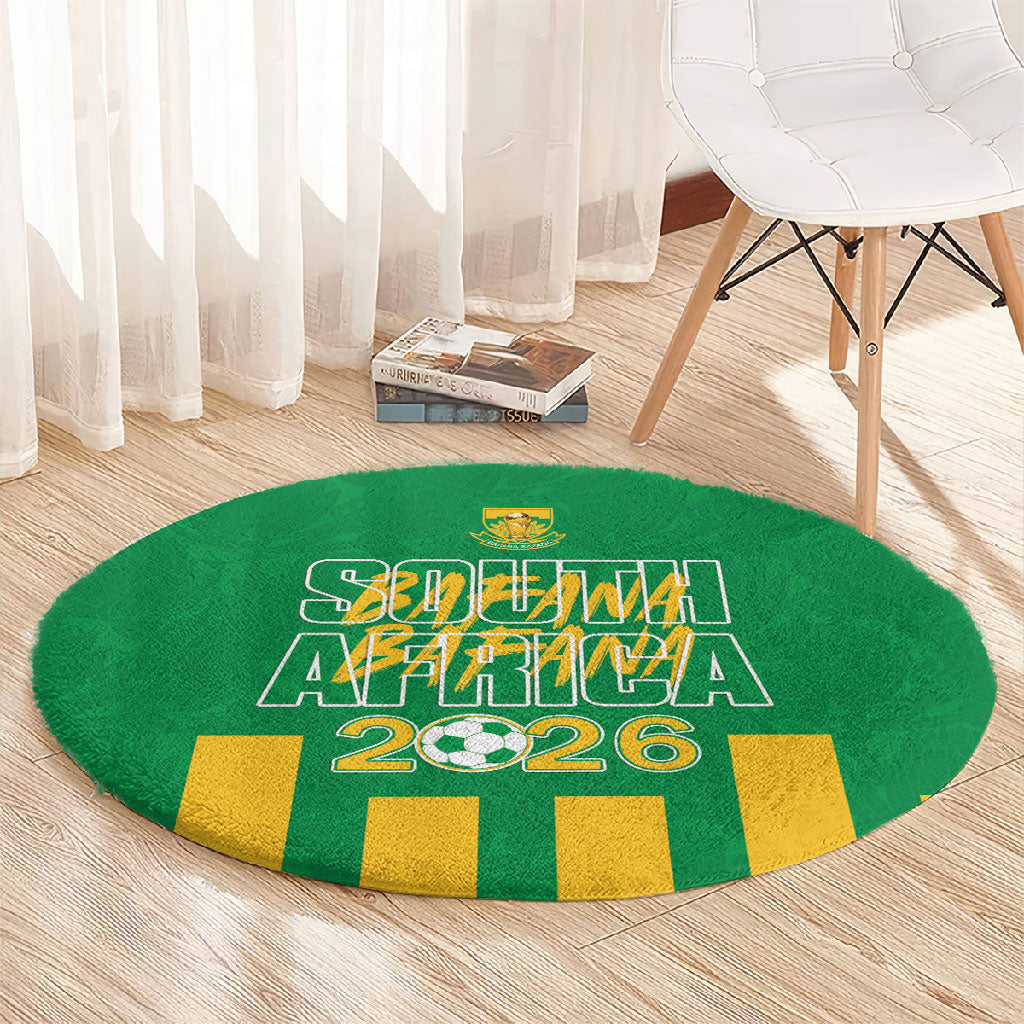 South Africa Soccer 2026 Round Carpet Bafana Bafana Kaofela Protea Green
