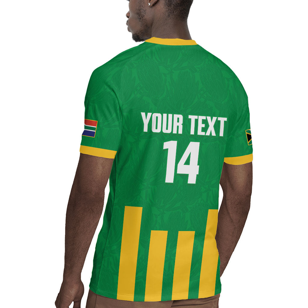 South Africa Soccer 2026 Custom Rugby Jersey Bafana Bafana Kaofela Protea Green