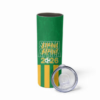 South Africa Soccer 2026 Custom Skinny Tumbler Bafana Bafana Kaofela Protea Green