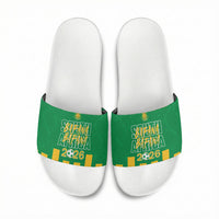 South Africa Soccer 2026 Slide Sandals Bafana Bafana Kaofela Protea Green