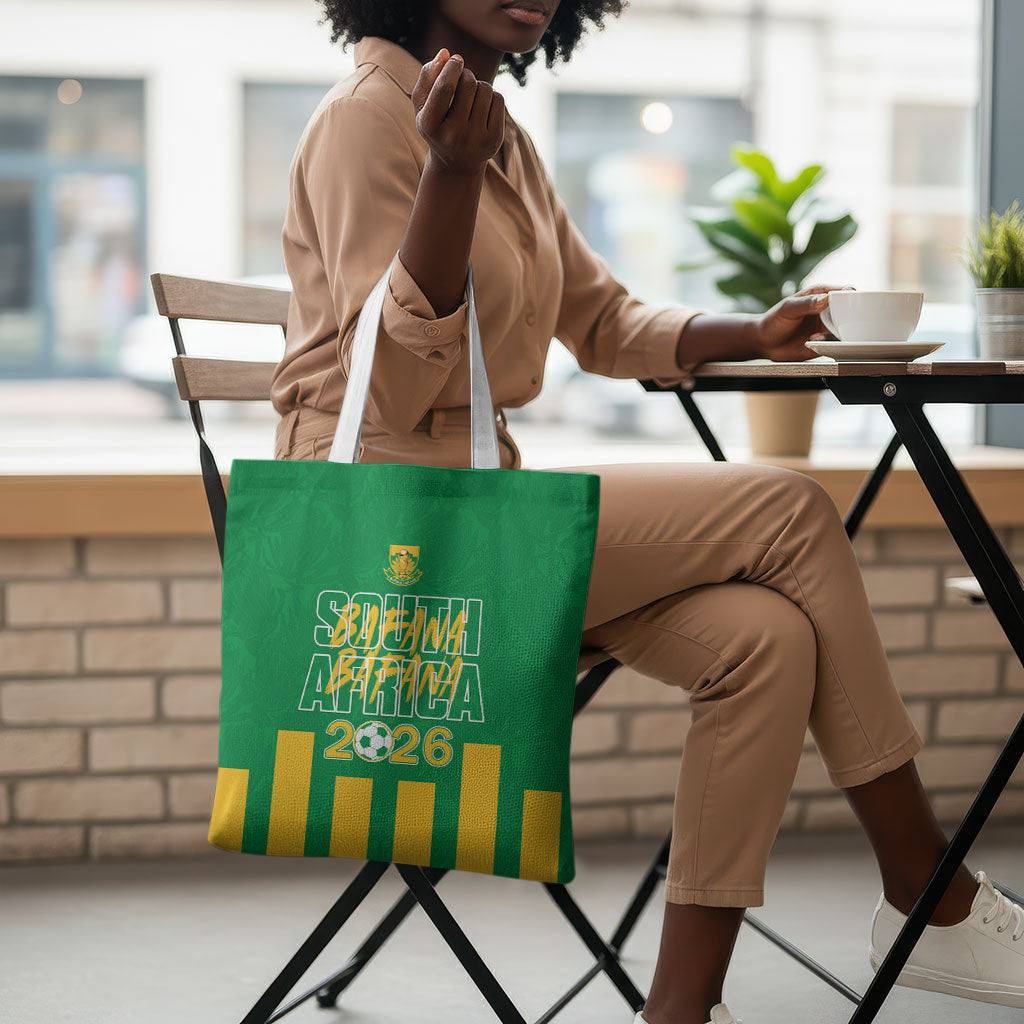 South Africa Soccer 2026 Tote Bag Bafana Bafana Kaofela Protea Green