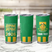 South Africa Soccer 2026 Custom Tumbler Cup Bafana Bafana Kaofela Protea Green