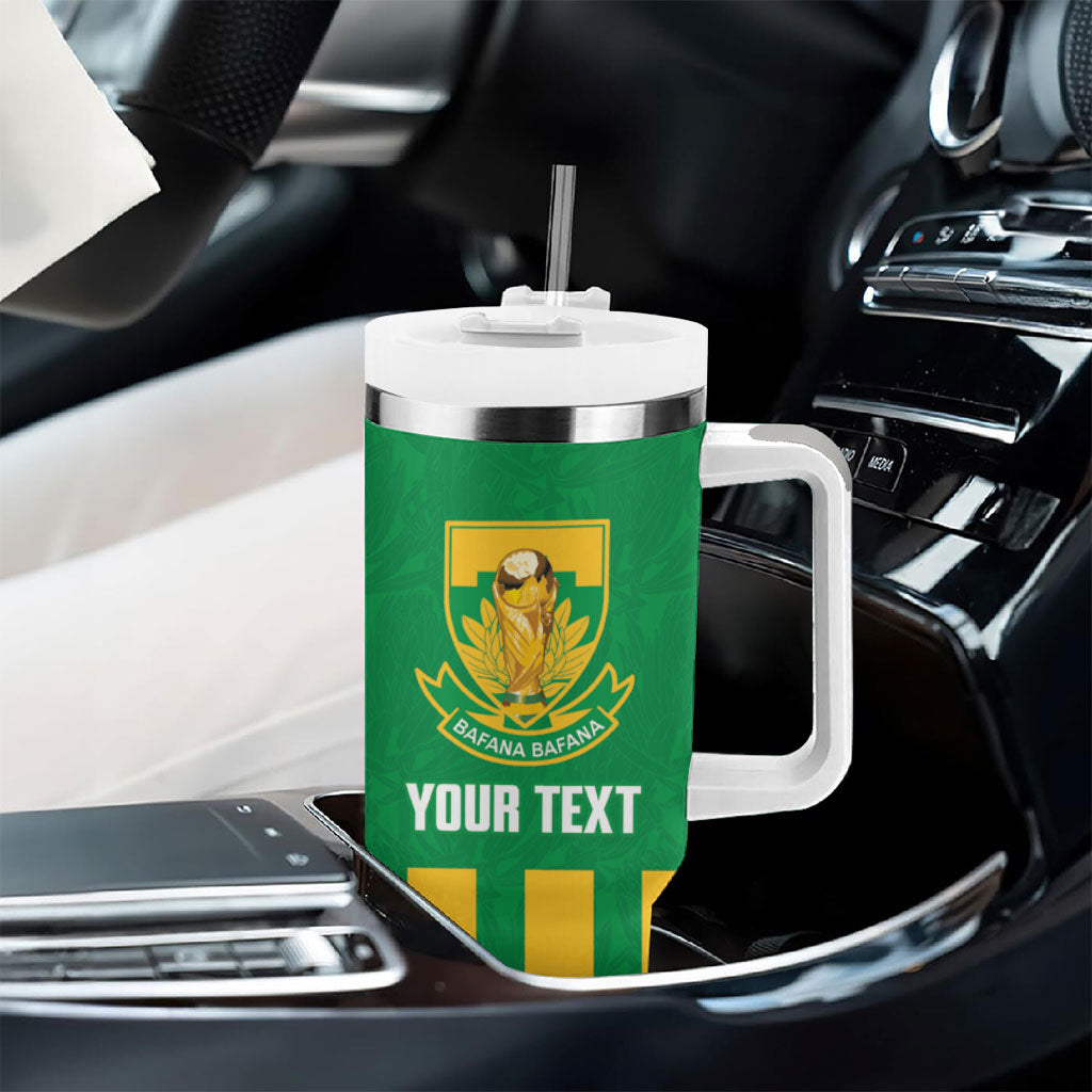 South Africa Soccer 2026 Custom Tumbler With Handle Bafana Bafana Kaofela Protea Green