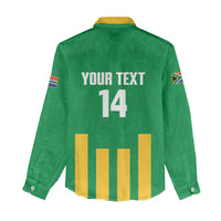 South Africa Soccer 2026 Custom Women Casual Shirt Bafana Bafana Kaofela Protea Green