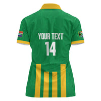South Africa Soccer 2026 Custom Women Polo Shirt Bafana Bafana Kaofela Protea Green