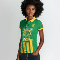 South Africa Soccer 2026 Custom Women Polo Shirt Bafana Bafana Kaofela Protea Green