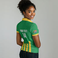 South Africa Soccer 2026 Custom Women Polo Shirt Bafana Bafana Kaofela Protea Green