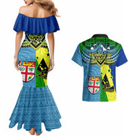 Malampa Fiji Day Couples Matching Mermaid Dress And Hawaiian Shirt Together We Grow Proud Polynesian Tapa Artsy - Wonder Print Shop