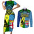 Malampa Fiji Day Couples Matching Short Sleeve Bodycon Dress and Long Sleeve Button Shirts Together We Grow Proud Polynesian Tapa Artsy - Wonder Print Shop