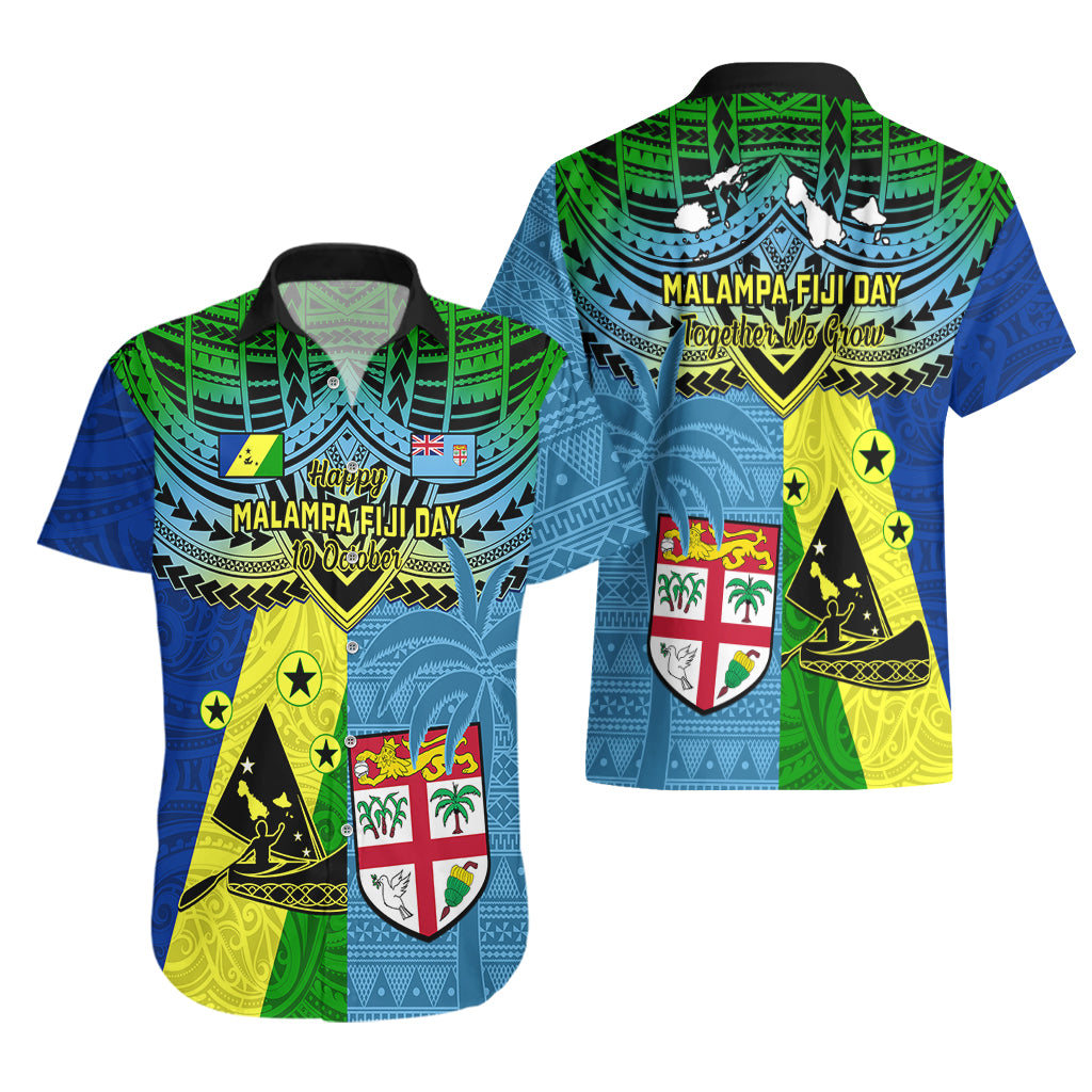 Malampa Fiji Day Hawaiian Shirt Together We Grow Proud Polynesian Tapa Artsy - Wonder Print Shop