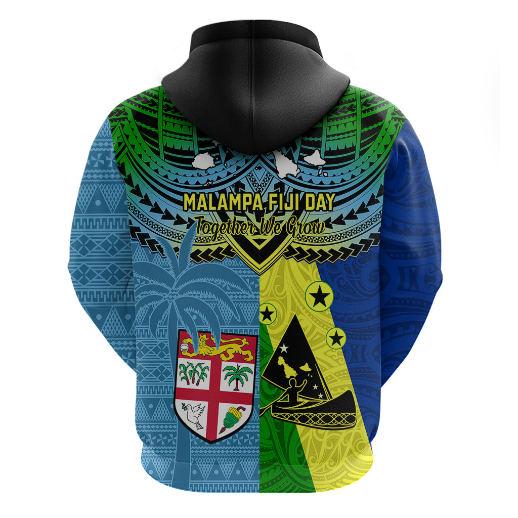 Malampa Fiji Day Hoodie Together We Grow Proud Polynesian Tapa Artsy - Wonder Print Shop