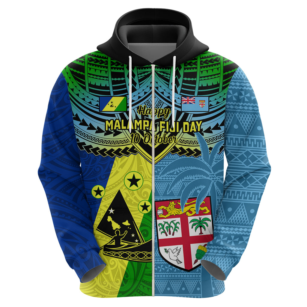 Malampa Fiji Day Hoodie Together We Grow Proud Polynesian Tapa Artsy - Wonder Print Shop