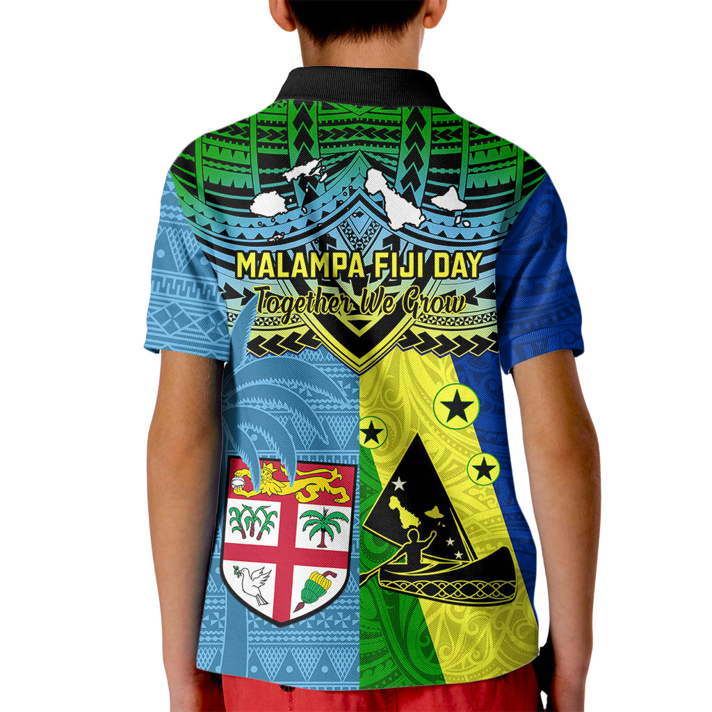 Malampa Fiji Day Kid Polo Shirt Together We Grow Proud Polynesian Tapa Artsy - Wonder Print Shop