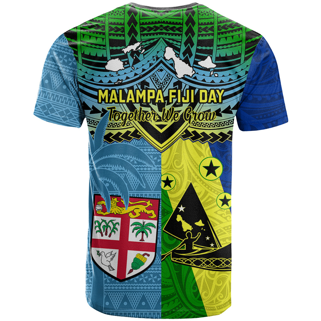 Malampa Fiji Day T Shirt Together We Grow Proud Polynesian Tapa Artsy - Wonder Print Shop