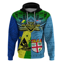 Custom Malampa Fiji Day Hoodie Together We Grow Proud Polynesian Tapa Artsy - Wonder Print Shop