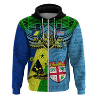 Custom Malampa Fiji Day Hoodie Together We Grow Proud Polynesian Tapa Artsy - Wonder Print Shop