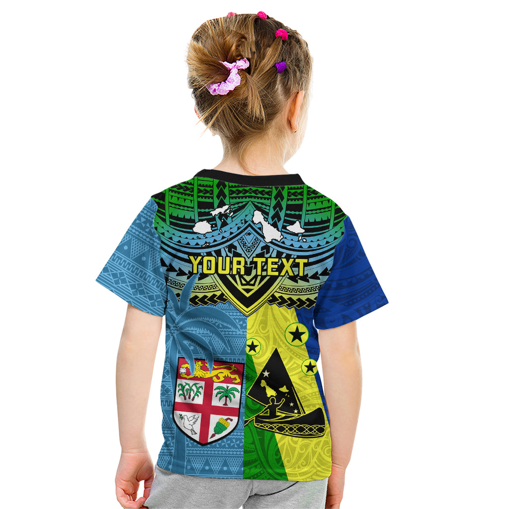 Custom Malampa Fiji Day Kid T Shirt Together We Grow Proud Polynesian Tapa Artsy - Wonder Print Shop