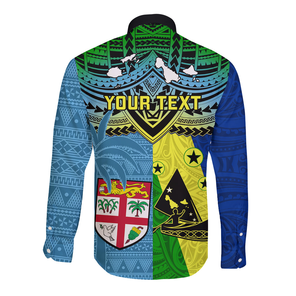 Custom Malampa Fiji Day Long Sleeve Button Shirt Together We Grow Proud Polynesian Tapa Artsy - Wonder Print Shop