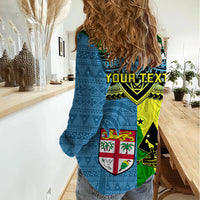 Custom Malampa Fiji Day Women Casual Shirt Together We Grow Proud Polynesian Tapa Artsy - Wonder Print Shop