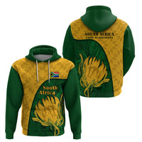 South Africa Hoodie King Protea With Kente Pattern - Wonder Print Shop