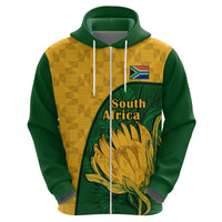 South Africa Hoodie King Protea With Kente Pattern - Wonder Print Shop