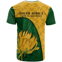South Africa T Shirt King Protea With Kente Pattern - Wonder Print Shop