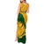 South Africa Tank Maxi Dress King Protea With Kente Pattern - Wonder Print Shop