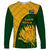 Custom South Africa Long Sleeve Shirt King Protea With Kente Pattern - Wonder Print Shop