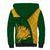 Custom South Africa Sherpa Hoodie King Protea With Kente Pattern - Wonder Print Shop
