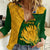 Custom South Africa Women Casual Shirt King Protea With Kente Pattern - Wonder Print Shop