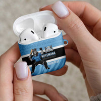 Custom Botswana Cricket AirPods Case Go Baggy Blues Zebra Mascot - Wonder Print Shop