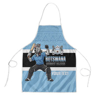 Custom Botswana Cricket Apron Go Baggy Blues Zebra Mascot - Wonder Print Shop