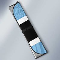 Custom Botswana Cricket Auto Sun Shade Go Baggy Blues Zebra Mascot - Wonder Print Shop