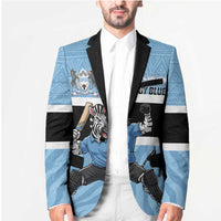 Custom Botswana Cricket Blazer Go Baggy Blues Zebra Mascot - Wonder Print Shop